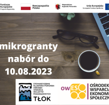 Złóż wniosek na mikrogranty OWES TŁOK EDYCJA VI/2023 - termin naboru do 10.08.2023