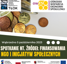 Ośrodek TŁOK i LGD Ziemia Wąbrzeska zapraszają na spotkanie nt. źródeł finansowania inicjatyw społecznych