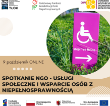 Wsparcie z PFRON i EFS - spotkanie online dla NGO działających w obszarze usług społecznych i wsparcia osób z niepełnosprawnością
