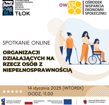 Spotkanie online organizacji działających na rzecz osób z niepełnosprawnością